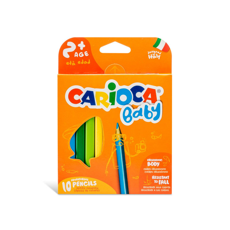 Carioca Buntstifte – 10 Farben, dreikantig
