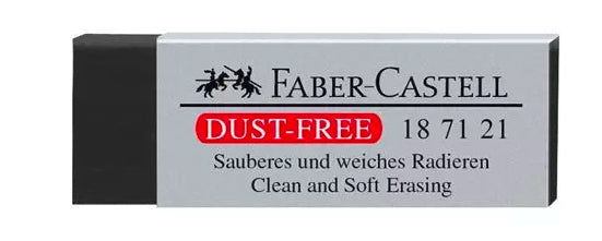 Faber-Castell Radierer – für Bleistifte und Farbstifte – 65 × 10 × 25 mm – Kunststoff – schwarz