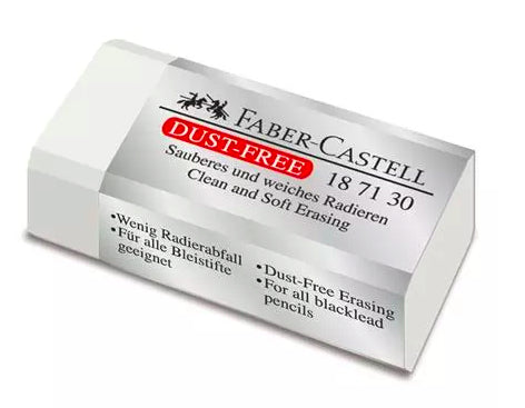 Faber-Castell Radiergummi Dust-Free – phthalatfrei, schmierfrei, weiss, 1 Stk.