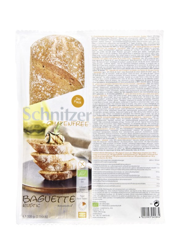 Schnitzer Aufbackbrot – Bio, glutenfrei – 2×160 g