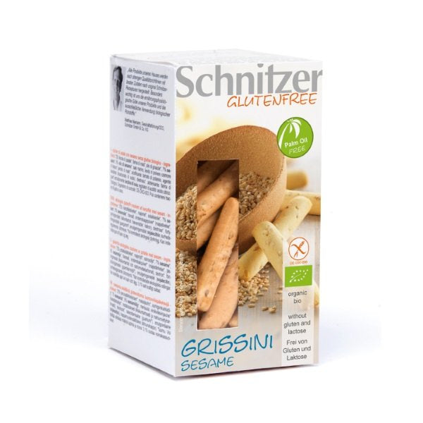 Schnitzer Grissini – Sesam, bio, glutenfrei – 100 g