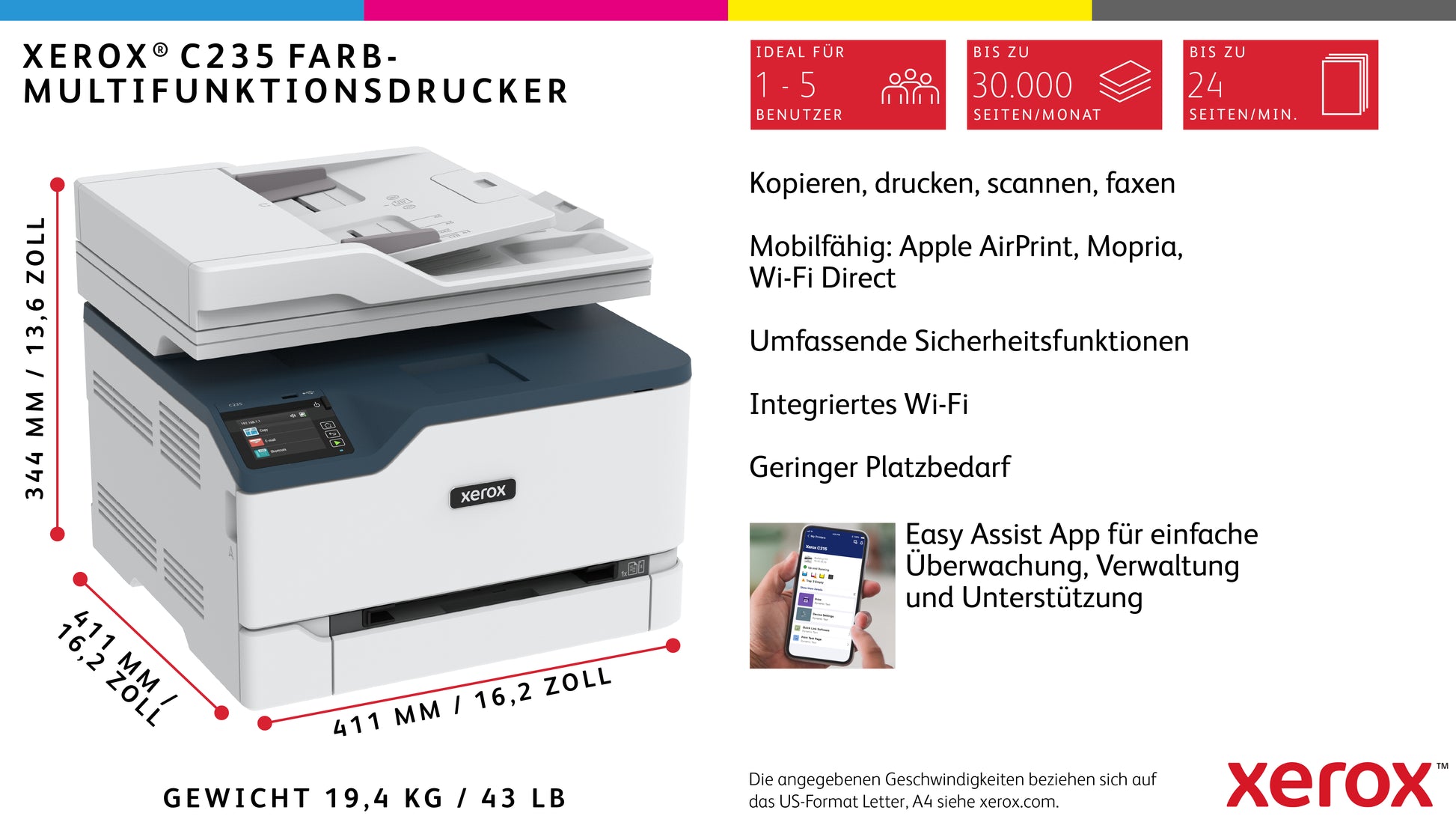 Xerox C235 – Farbiger Laser-MFP