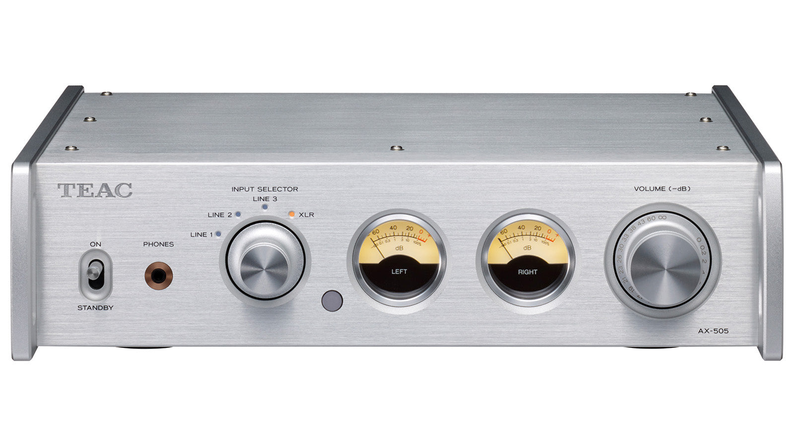 TEAC AX-505-S – Stereo-Vollverstärker, 2,0 Kanäle, 115 W RMS, Silber