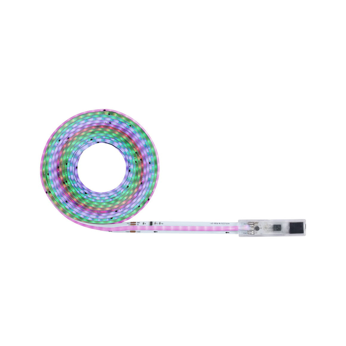 Paulmann LED-Strip – Set, 3 m, 630 lm, 16 W, RGBIC, dimmbar, weiss, inkl. Netzteil und Fernbedienung