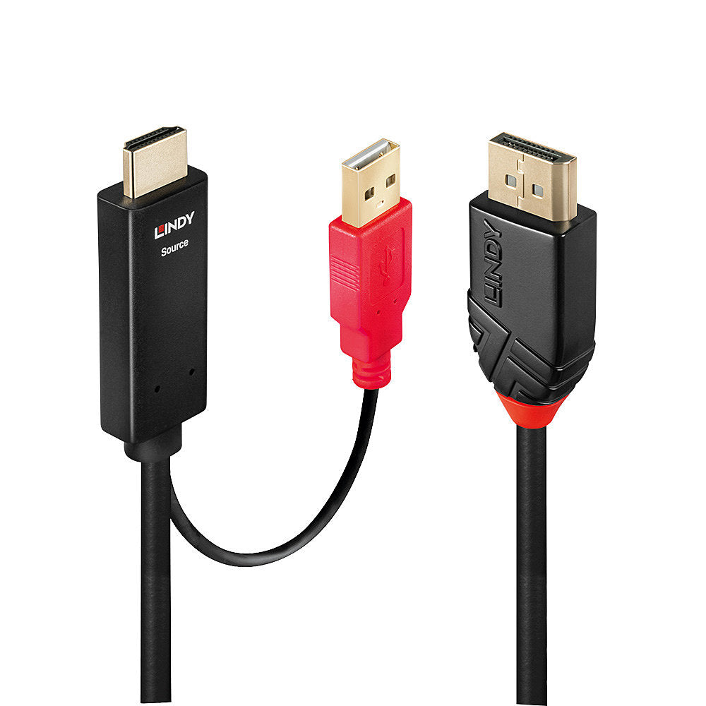 Lindy HDMI auf DisplayPort Adapter, 1 m