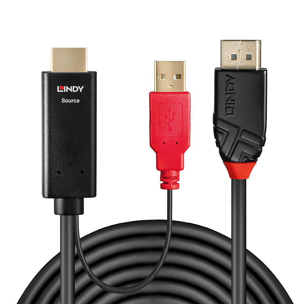 Lindy HDMI auf DisplayPort Adapter, 1 m