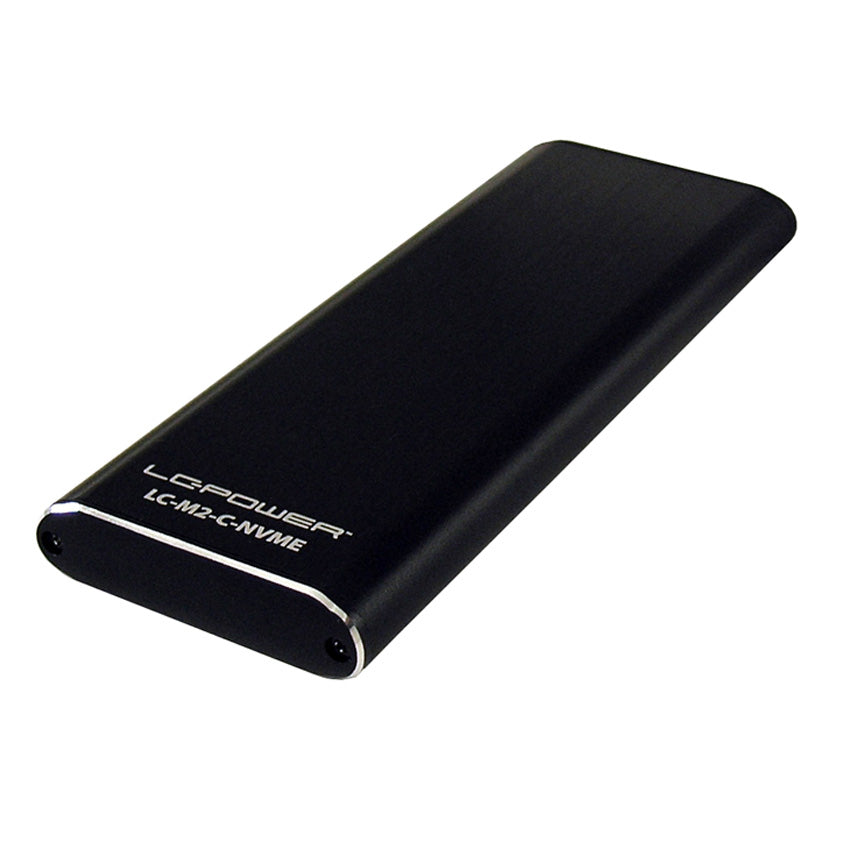 LC-Power LC-M2-C NVME – 1-Schacht SSD-Gehäuse – USB 3.2 Gen 2 (10 Gbit/s), USB-C, für M.2 NVMe (PCIe x4)