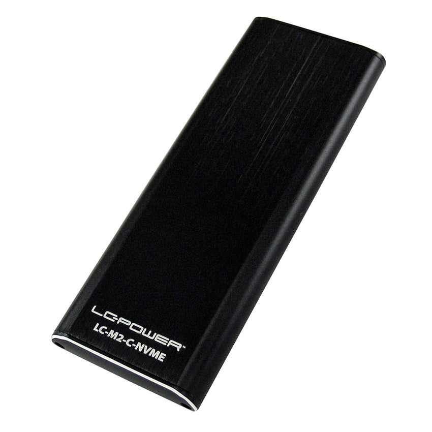 LC-Power LC-M2-C NVME – 1-Schacht SSD-Gehäuse – USB 3.2 Gen 2 (10 Gbit/s), USB-C, für M.2 NVMe (PCIe x4)