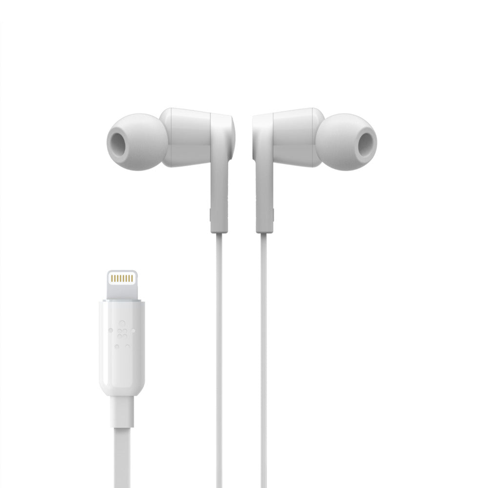 Belkin Rockstar – In-Ear Kopfhörer – Kabelgebunden (Lightning-Connector) – Weiss