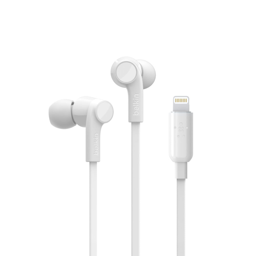 Belkin Rockstar – In-Ear Kopfhörer – Kabelgebunden (Lightning-Connector) – Weiss
