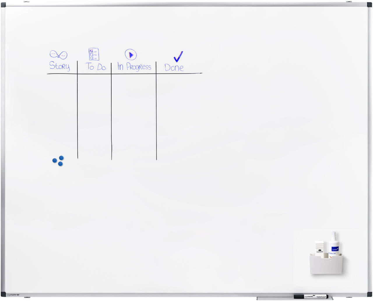 Legamaster Premium Whiteboard – Stahl, magnetisch – 150 × 120 cm