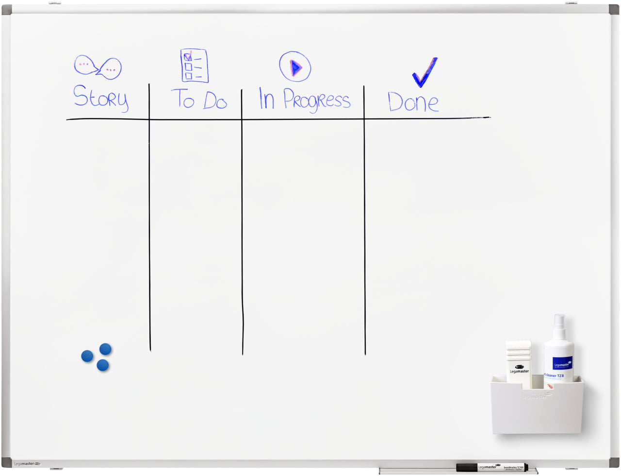 Legamaster PREMIUM Whiteboard – Stahl, magnetisch – 120 × 90 cm