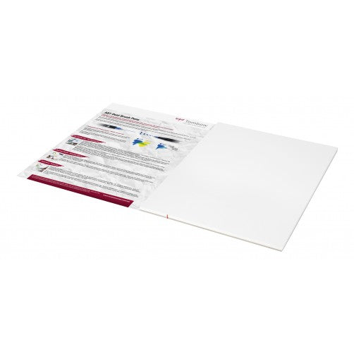 Tombow Aquarellblock – 24 × 32 cm – 300 g/m² – zweiseitig geleimt – 15 Blatt, weiss, für Aquarell & Marker