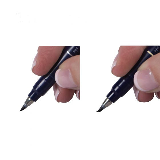 Tombow Fudenosuke Kalligrafiestifte – Pinselspitze, wasserbasiert, pigmentiert, 2er Set