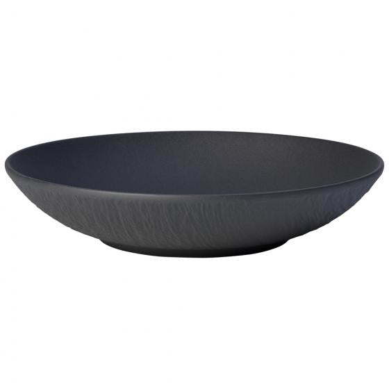 Villeroy & Boch Suppenteller – Ø 23,5 cm, Porzellan, Schwarz, spülmaschinengeeignet, 6 Stück