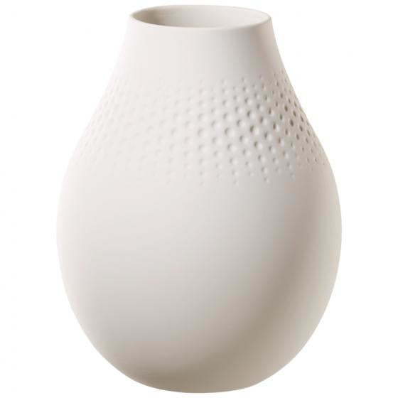 Villeroy & Boch Vase – Ø 16 × 20 cm – Porzellan, weiss