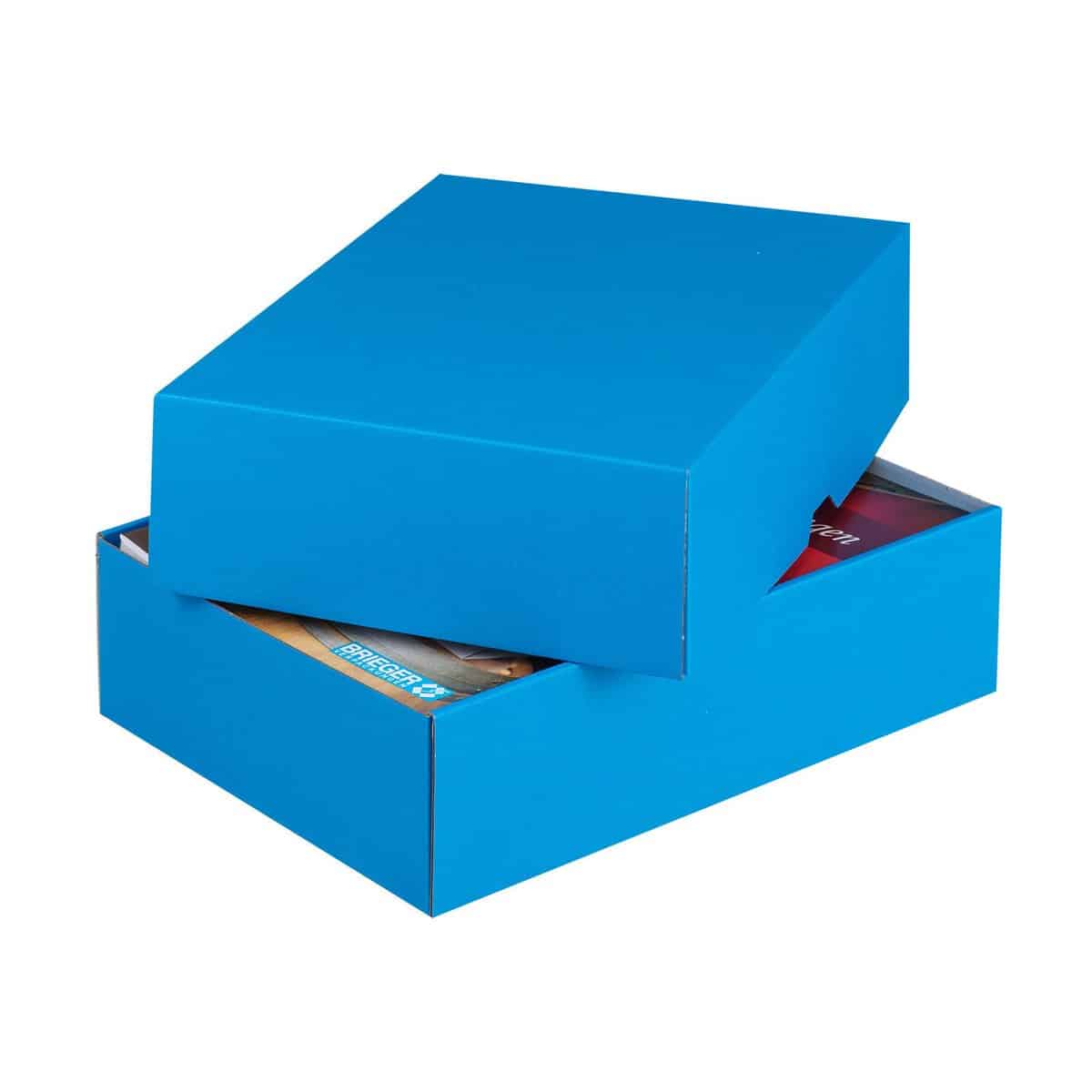 Brieger Stulpschachtel – 301 × 213 × 80 mm, blau
