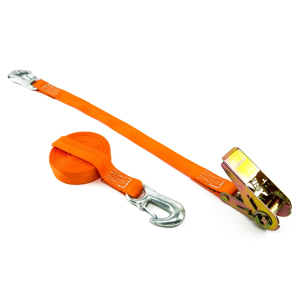 Zurrfix Zurrgurt 25 mm × 4 m, orange, mit Ratsche, für Auto
