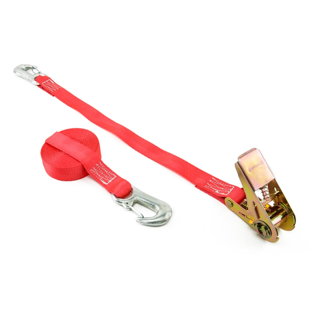 Zurrfix Zurrgurt 6 m × 25 mm, rot, mit Ratsche, für Auto