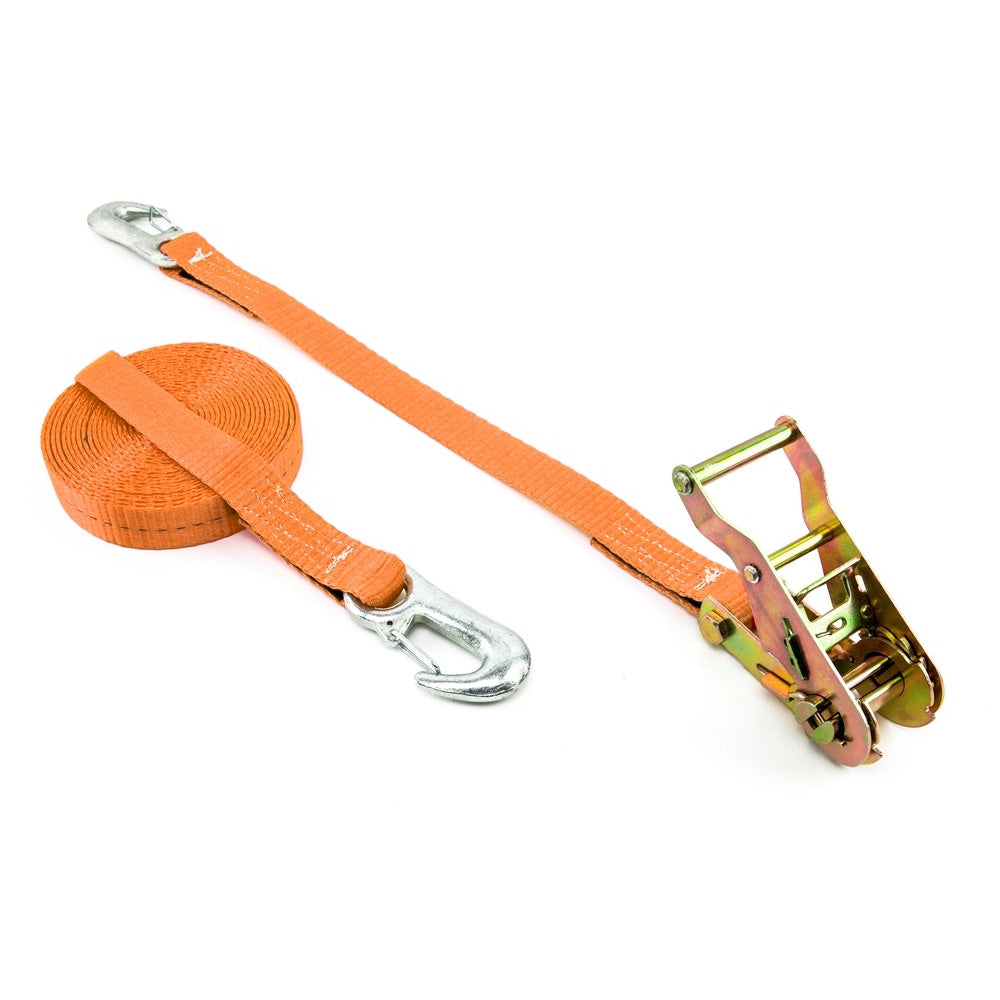 Zurrfix Zurrgurt 4 m × 25 mm, orange, mit Ratsche