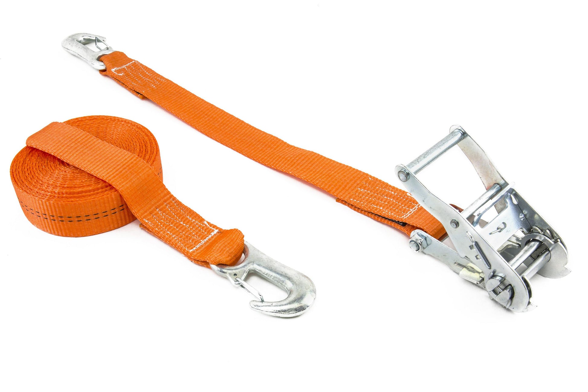 Zurrfix Zurrgurt 35 mm × 4 m, Orange, 2000 N, Ratsche, Karabiner, für Auto