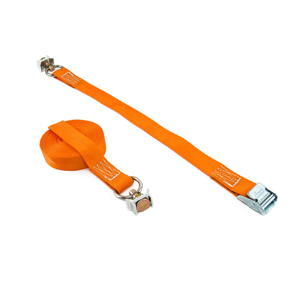 Zurrfix Zurrgurt 3 m × 25 mm, orange, LC 250/500 daN, 2-teiliges Klemmschloss, für Auto