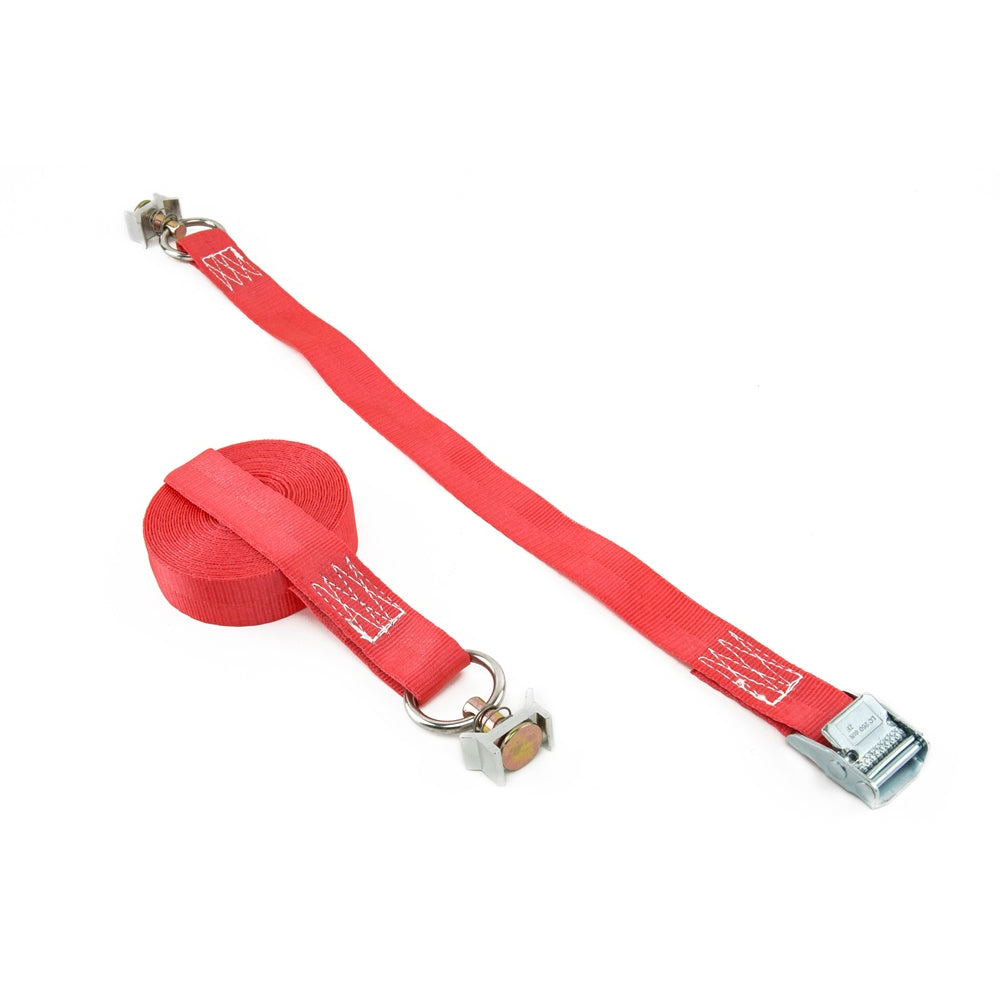 Zurrfix Zurrgurt 3 m × 25 mm, rot, mit Klemmschloss, für Auto