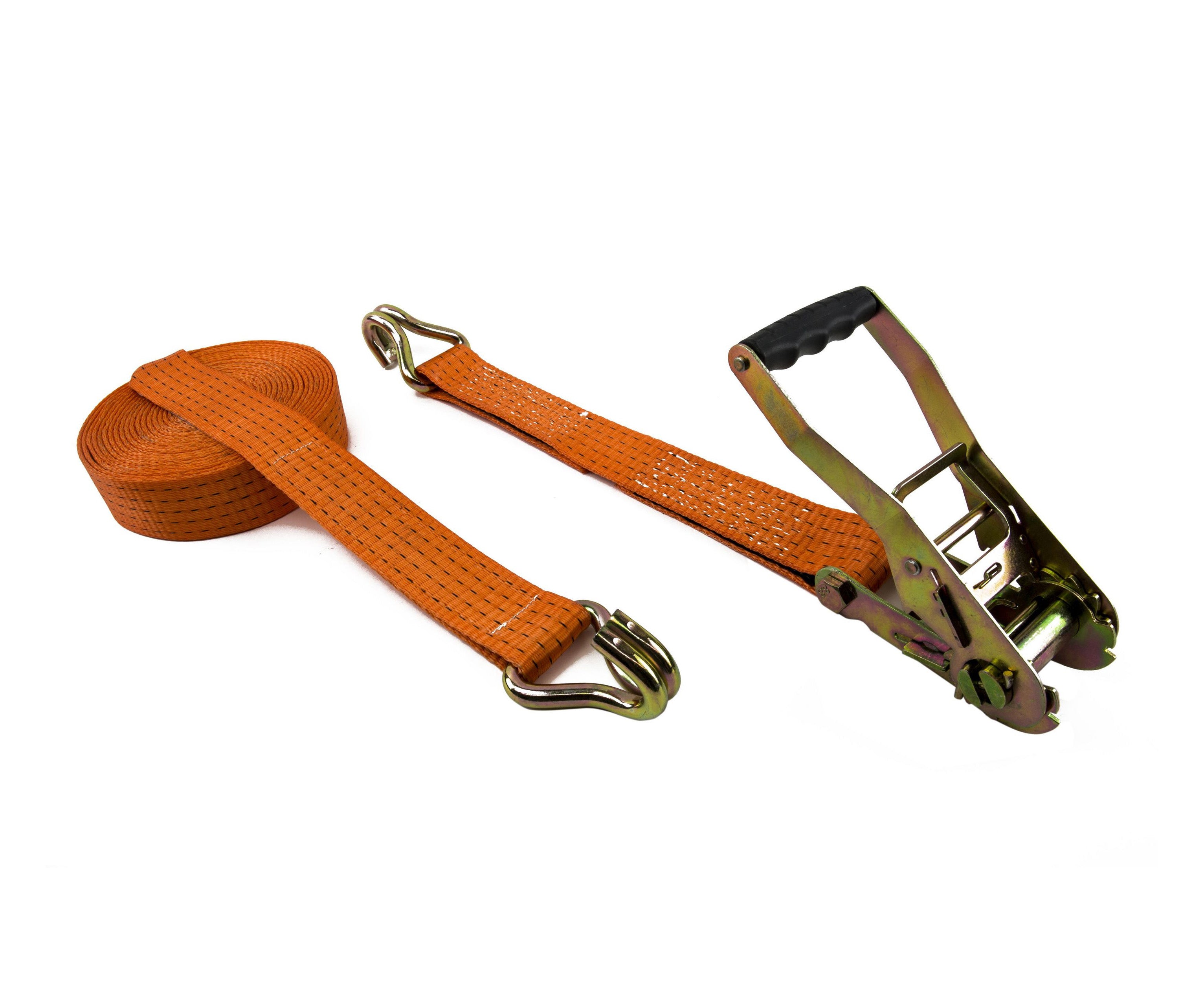 Zurrfix Zurrgurt 50 mm × 12 m, LC 2500 daN, Ratsche, Haken, Orange, für Auto