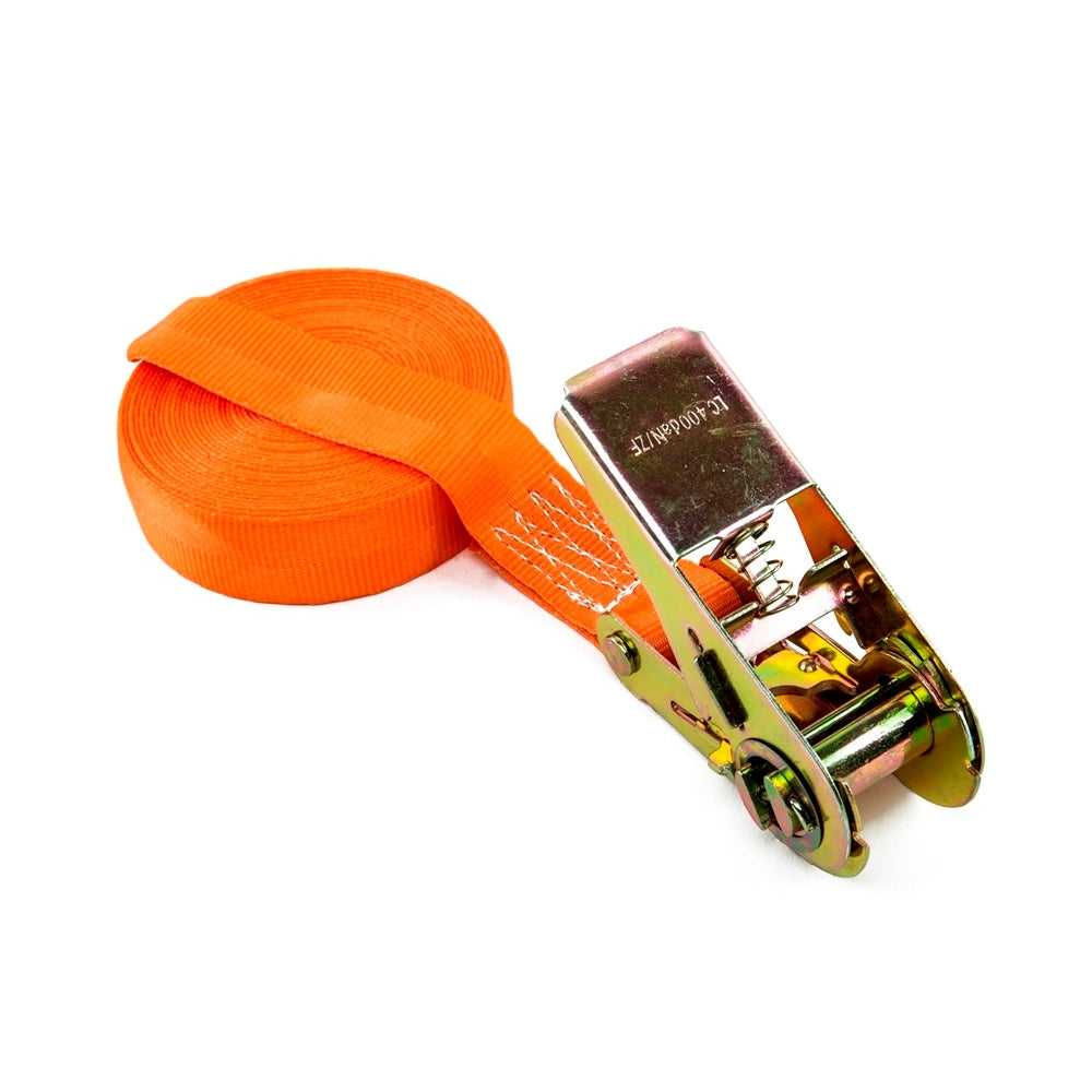 Zurrfix Schlaufenband 10000 × 25 mm, mit Schnalle, Orange