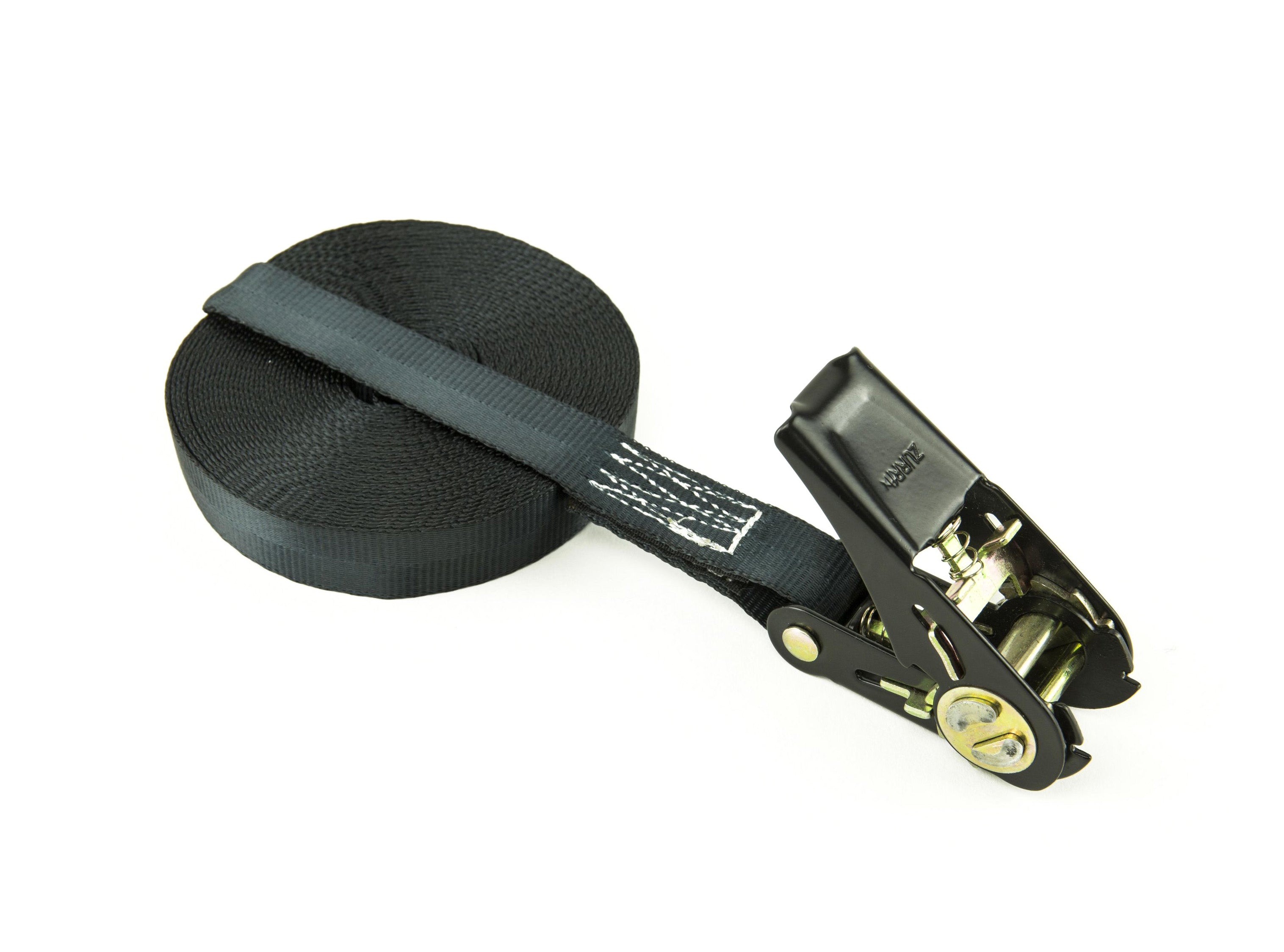 Zurrfix Umreifungsband 20 mm × 4 m, schwarz, Ratsche, Schliesskraft 120 daN, für PKW