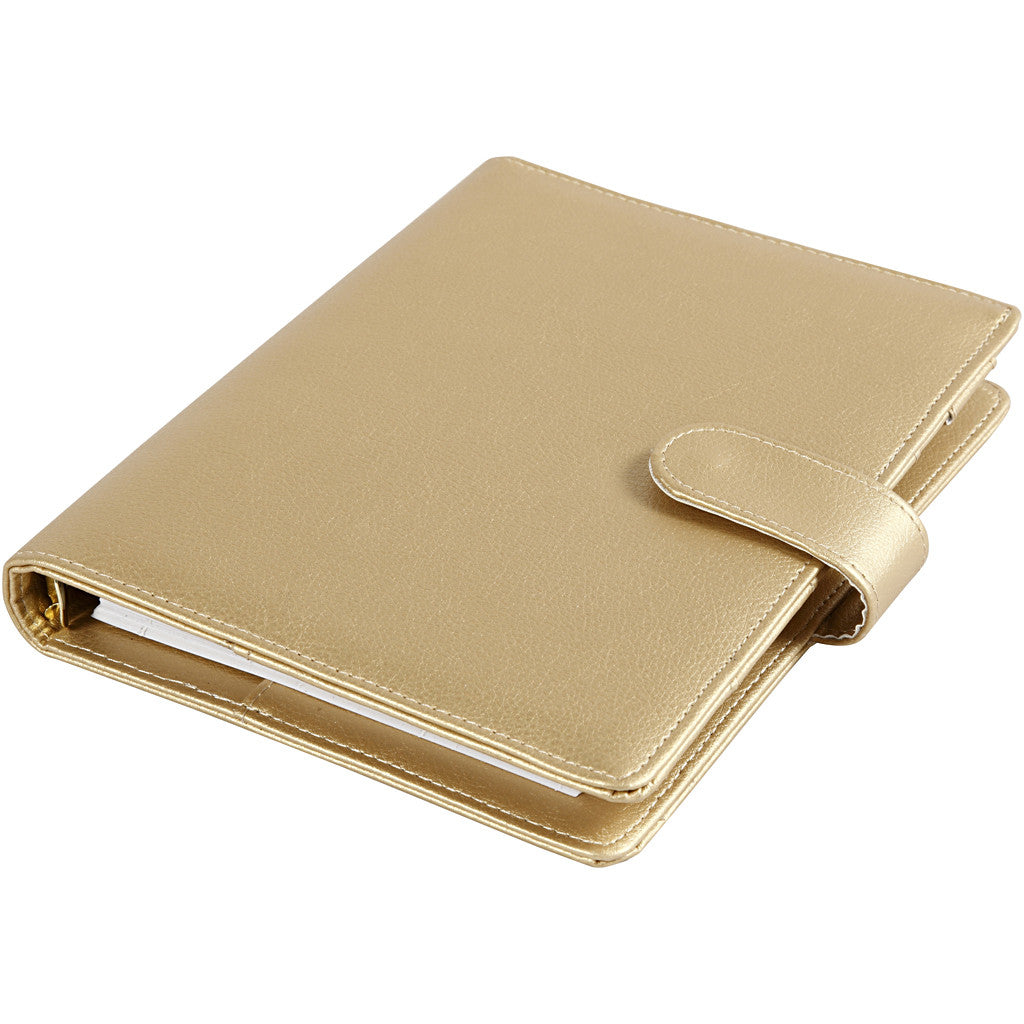 Creativ Company 192651 – Wochenplaner, 19 × 23,5 cm, Hardcover, Spiralbindung, Gold