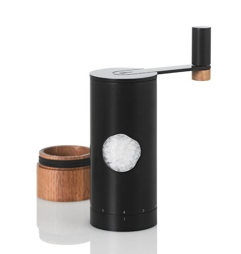 AdHoc POWERMILL MP53 – Salz-/Pfeffermühle Ø 6 × 20 cm, Edelstahl/Eiche, Keramikmahlwerk