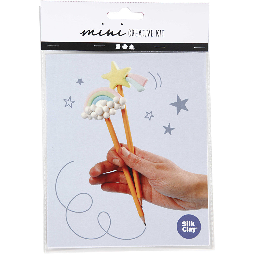 Creativ Company Modelliermasse-Set (lufthärtend) – blau, grün, weiss, gelb – ab 3 Jahren
