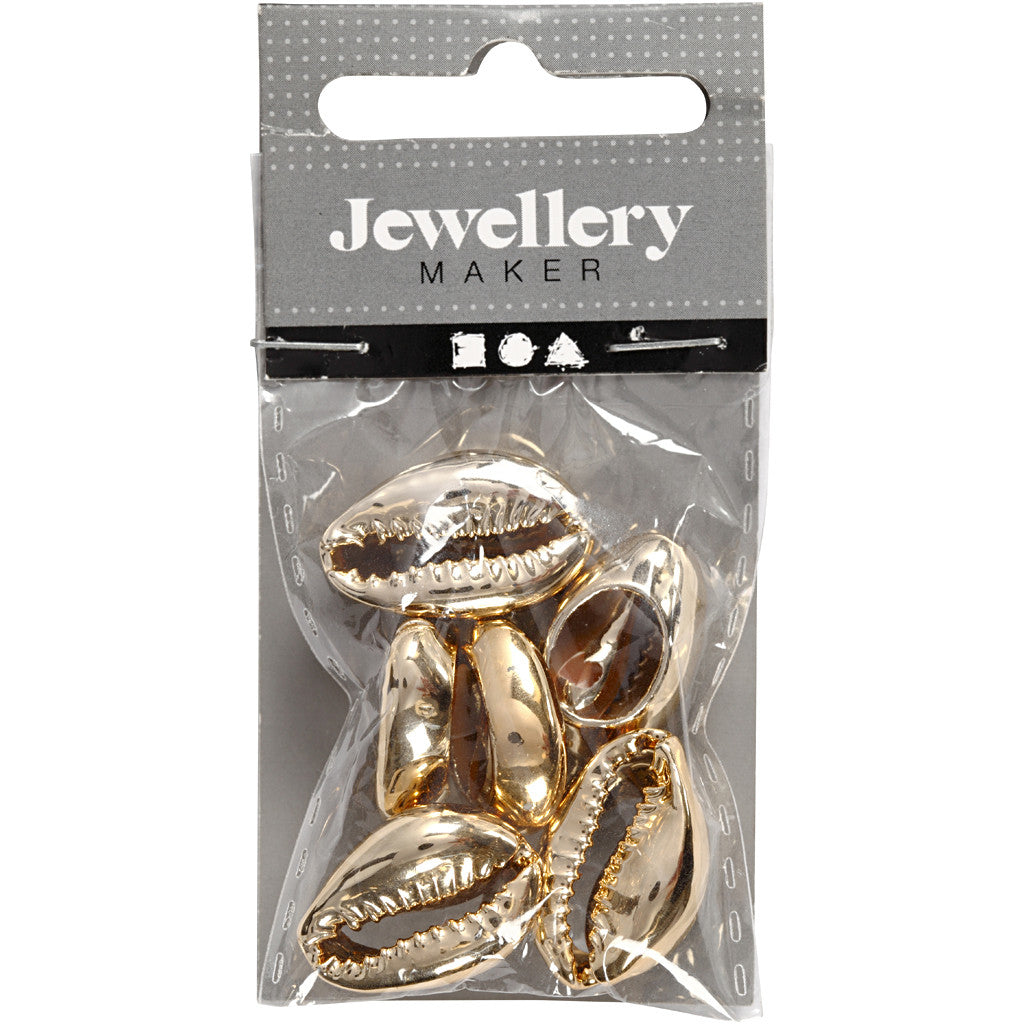 Creativ Company Muschelperlen – Gold – Ø 20 mm – 6 Stk.
