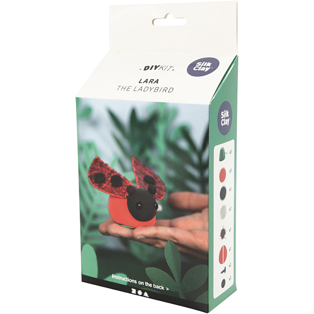 Creativ Company Knete-/Modelliermasse-Set (lufthärtend) – Lara der Marienkäfer – 100779