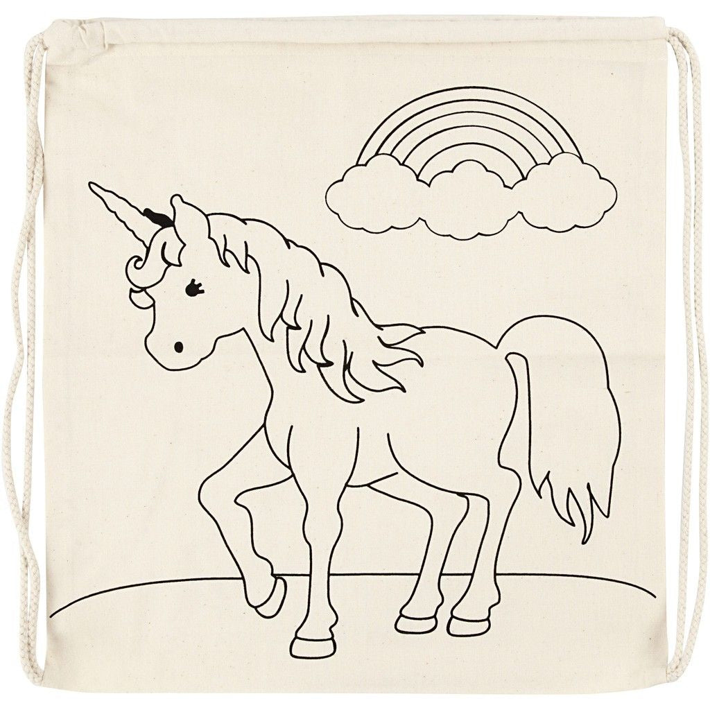 Creativ Company Sportbeutel Hellnatur – Baumwolle, beige, 37 × 41 cm