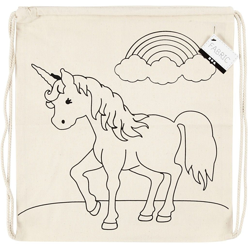 Creativ Company Sportbeutel Hellnatur – Baumwolle, beige, 37 × 41 cm