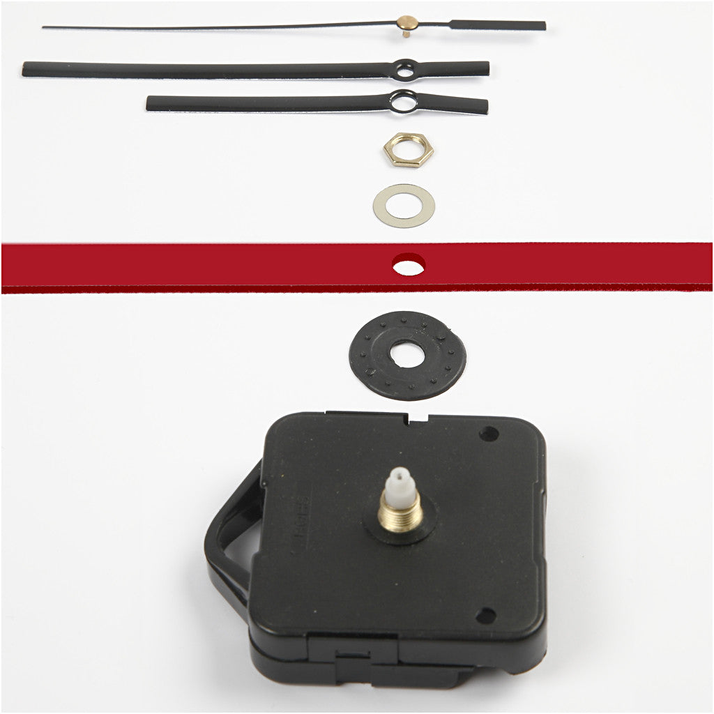 Creativ Company Mechanisches Uhrwerk 13003, schwarz, 55 mm × 15 mm × 55 mm, Set à 7