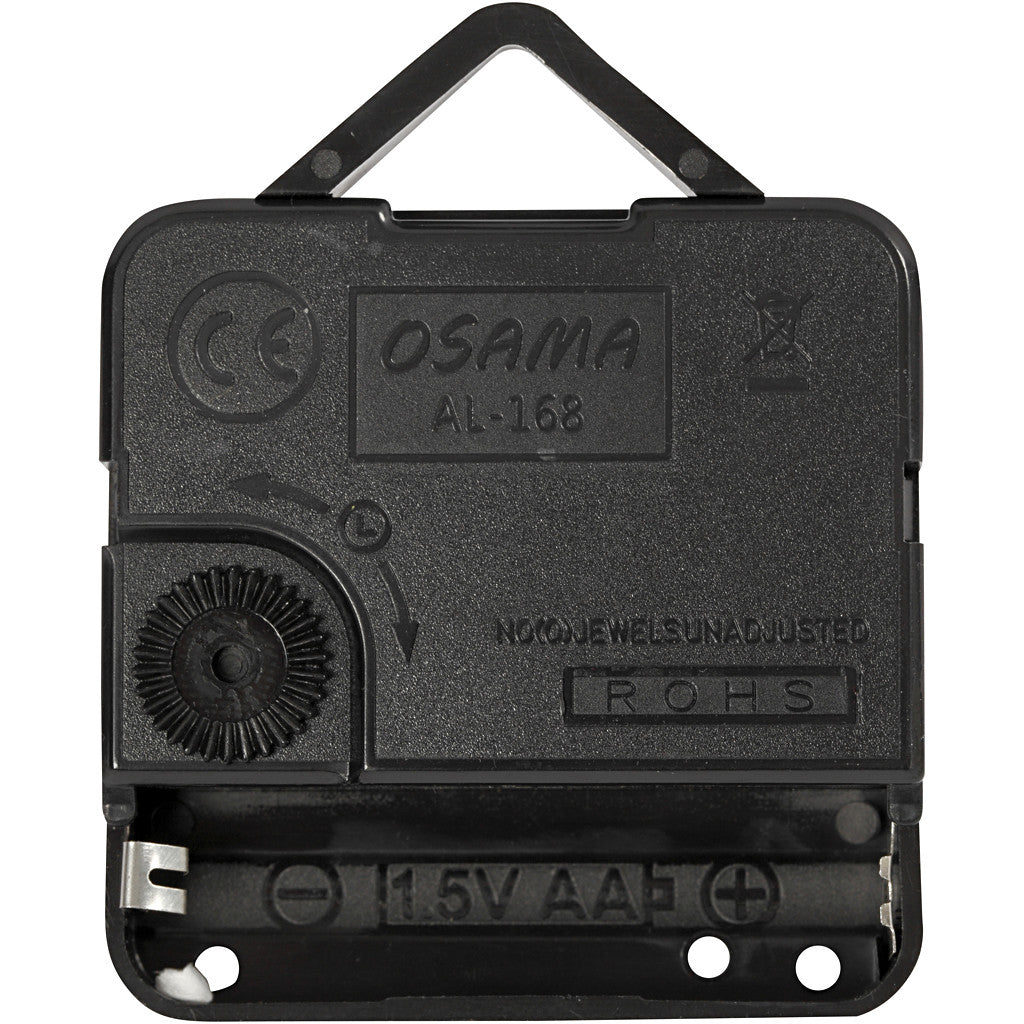 Creativ Company Mechanisches Uhrwerk 13003, schwarz, 55 mm × 15 mm × 55 mm, Set à 7