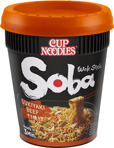 Nissin Soba Instantnudeln Sukiyaki Rind Becher – 89 g