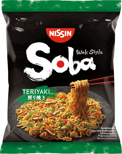 Nissin Soba Instantnudeln Teriyaki Beutel – 110 g