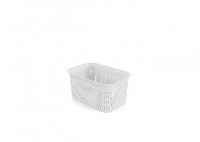 Rotho Aufbewahrungsbox 4,5 l – Kunststoff – Weiss – mit Griff, BPA-frei – 180 × 130 × 262 mm