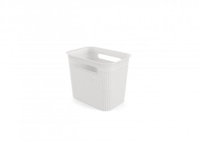 Rotho Brisen Aufbewahrungsbox 7 L – Recycling-Kunststoff – Weiss – 180 × 211 × 262 mm