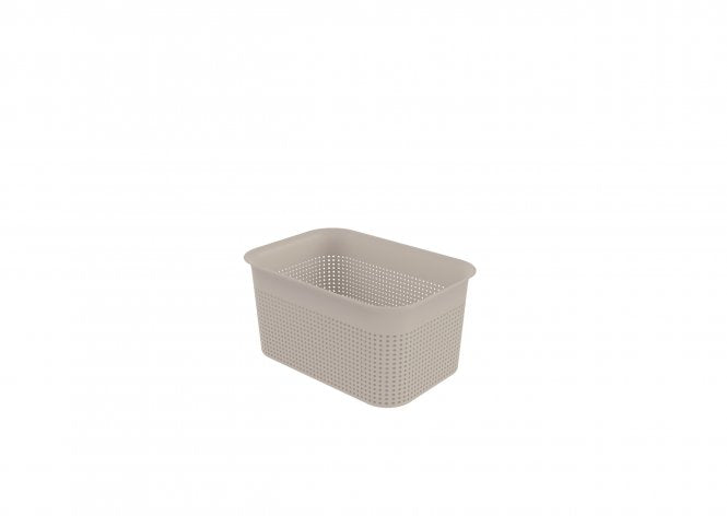 Rotho Brisen Aufbewahrungsbox 4,5 l – Recycling-Kunststoff – Grau – mit Griff – 180 × 130 × 262 mm