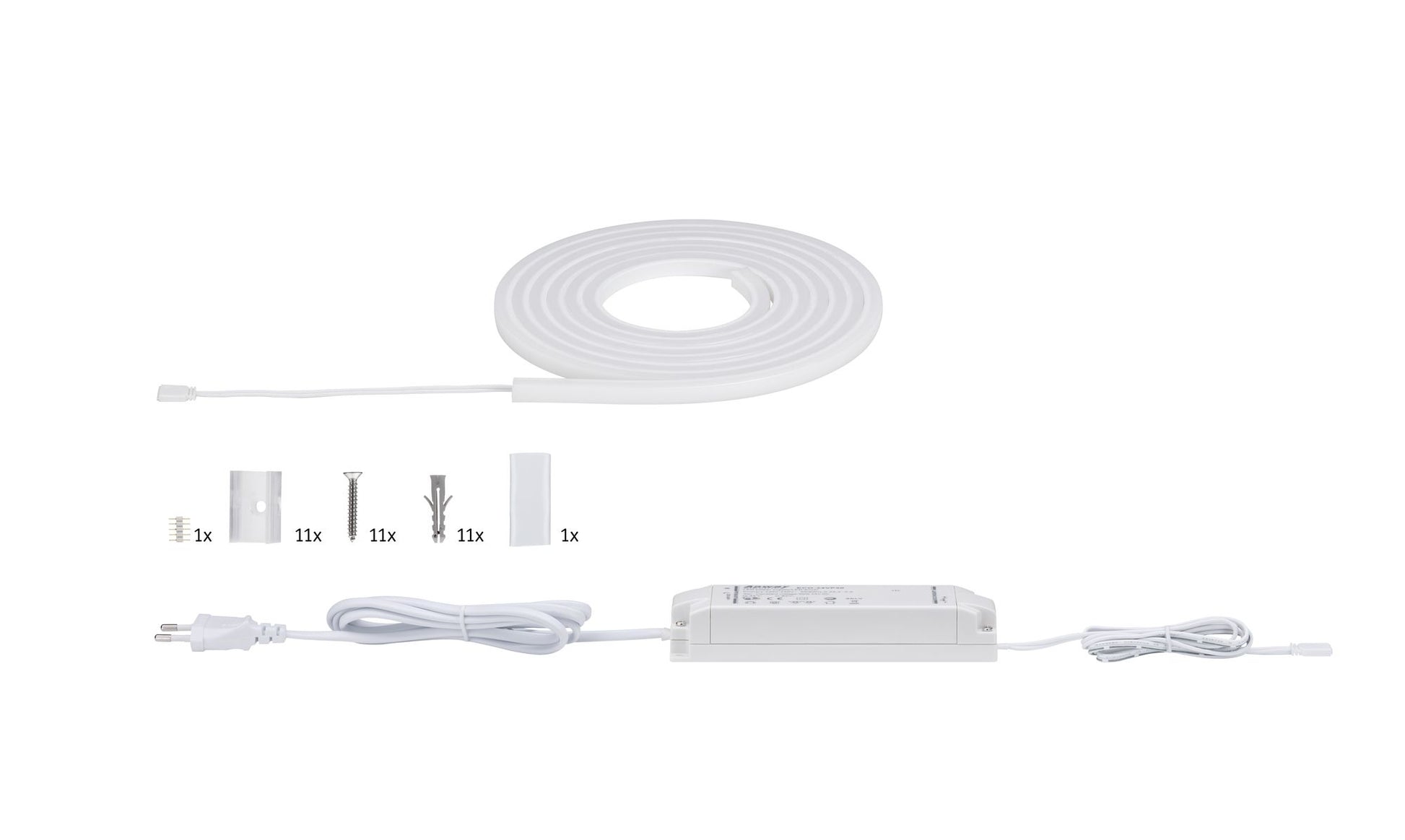 Paulmann LED-Stripe MaxLED Flow – 3 m, 3000 lm, 42 W, 2700 K, dimmbar, inkl. Netzteil, weiss