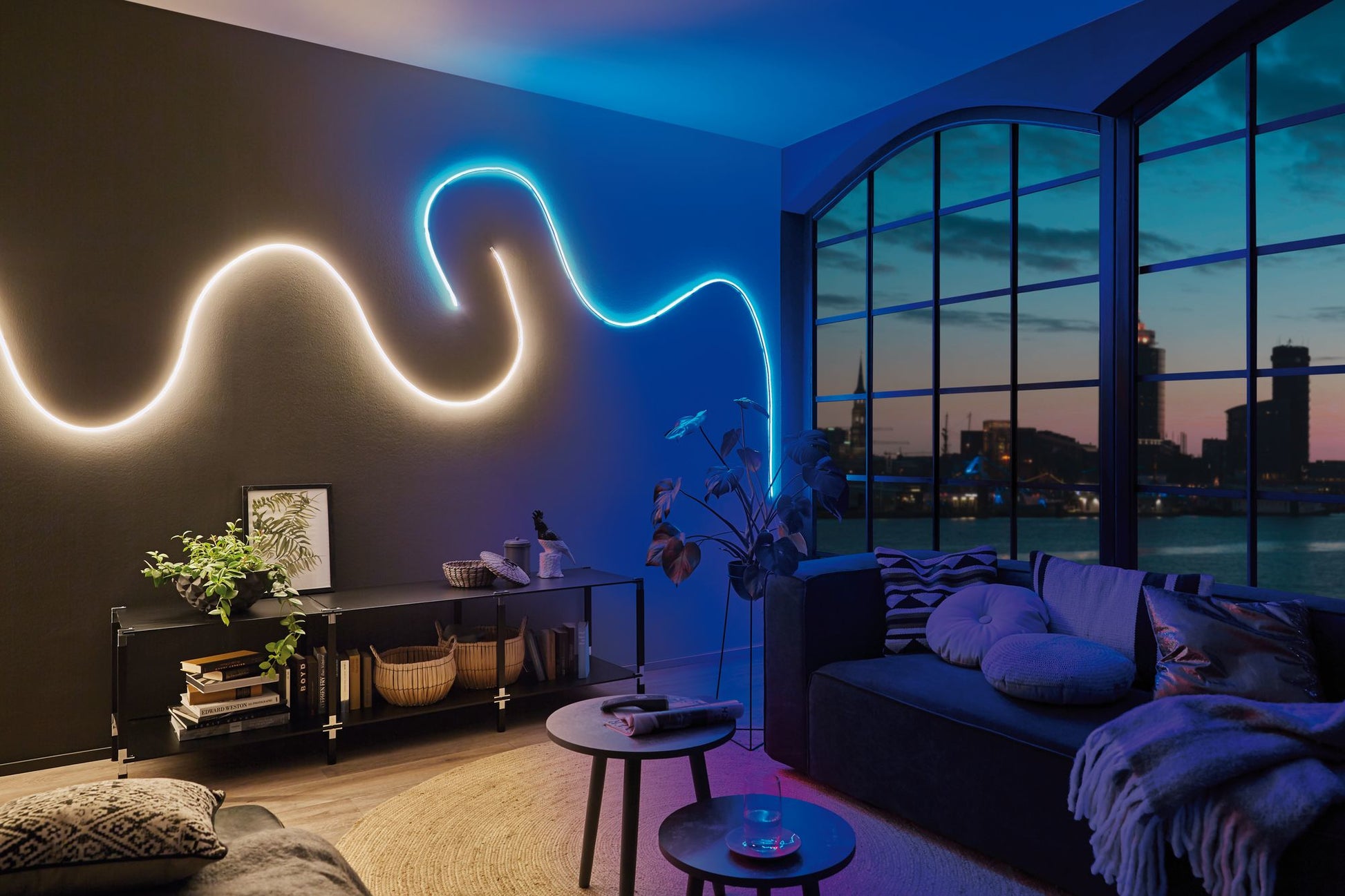 Paulmann LED-Stripe MaxLED Flow – 3 m, 3000 lm, 42 W, 2700 K, dimmbar, inkl. Netzteil, weiss