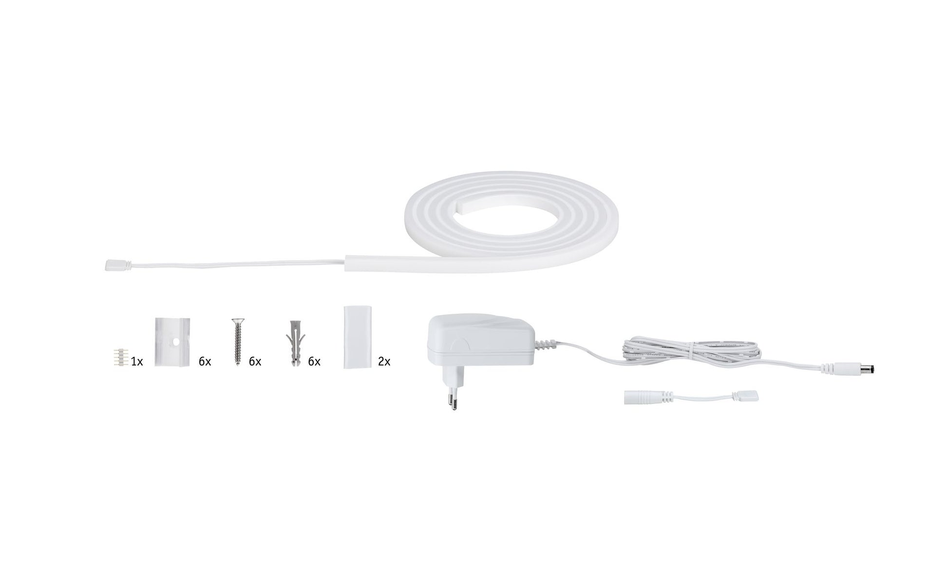 Paulmann LED-Strip – 1,5 m, 1500 lm, 21 W, 2700 K, dimmbar, weiss, mit Netzteil