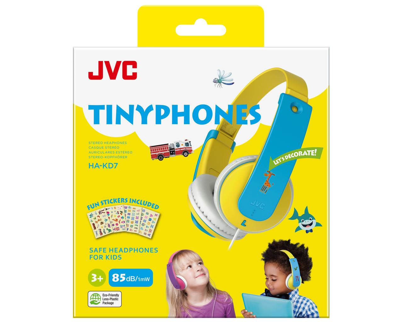 JVC HA-KD7-YN Kinderkopfhörer – On-Ear, Kabelgebunden, 3,5 mm Klinke, Gelb