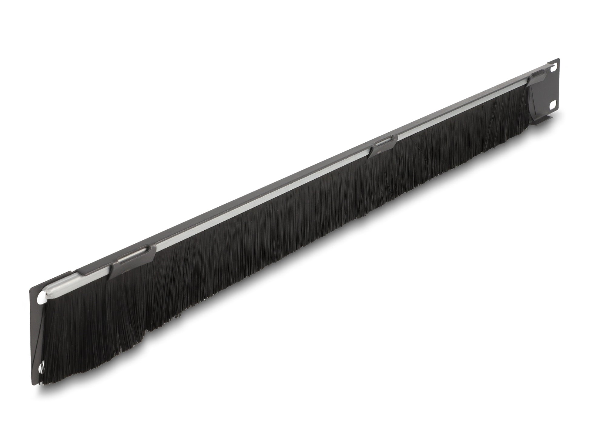 DeLOCK Bürstenleiste 19", 1U, Dunkelgrau, Metall, Nylon