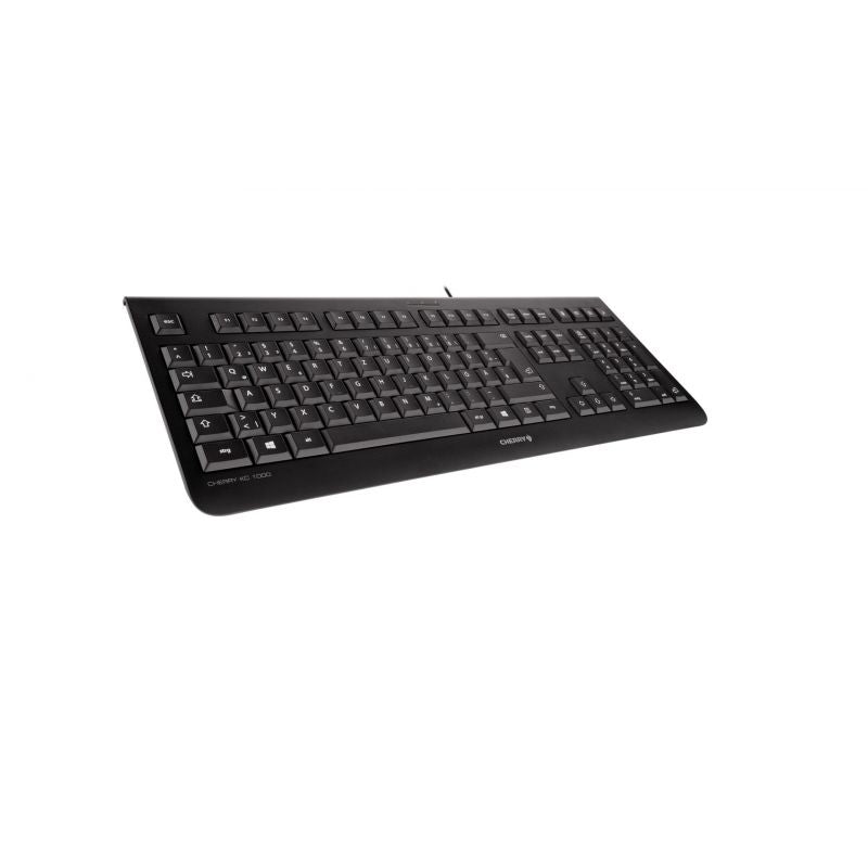 CHERRY KC 1000 – Tastatur, kabelgebunden (USB), CZ-Layout (CS), Fullsize (mit Ziffernblock), Membran, Schwarz